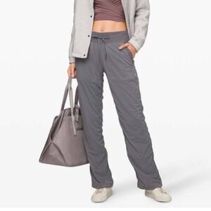 Lululemon Athletica Dance Studio Pants Unlined Grey Relaxed Fit Womens 10 Reg